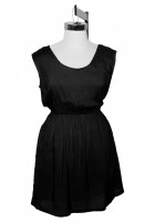 Lattice Back Dress - Black