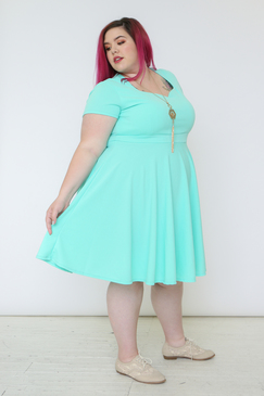 The Sweetheart Dress - short sleeve - Mint