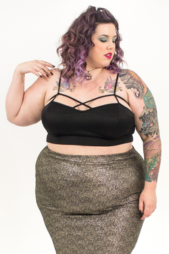 Caged In Crop Top - Black