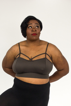 Caged In Crop Top - Grey