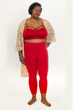 Caged In Crop Top - Red