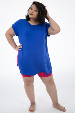 Basic B Tee - Cobalt