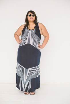 GeoNautical Maxi Dress