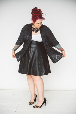 Graphite Pinpoint Polka Dot Cardi