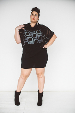 Black Lodge Knit Poncho