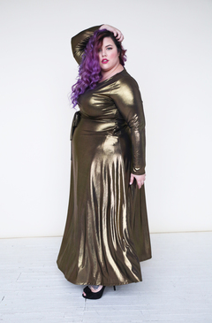 Wish Wish Pocket Gown- Liquid Gold