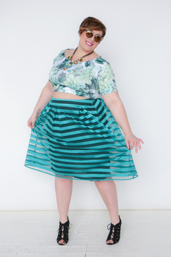 Cross the Line Skirt - Jade