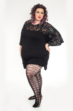 Festive Fishnet Tights - Blackheart
