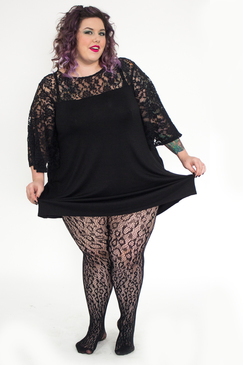 Festive Fishnet Tights - Leopard