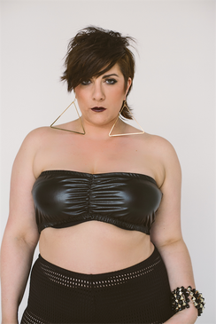 plus size leatherette bandeau