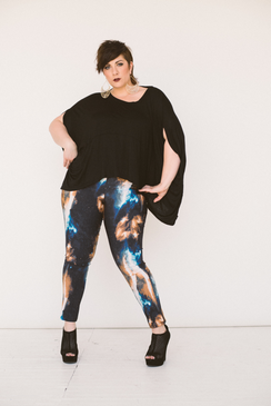 Etherial Flux Cropped Top in Jet Black