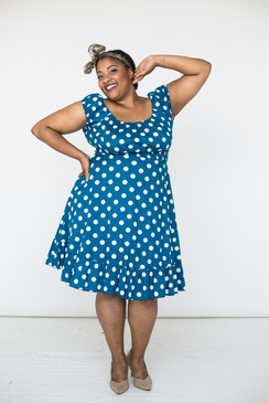 Sweet South Swing Dress- Teal