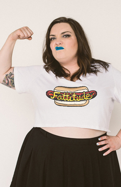 Fattitude Vneck Crop Top 