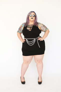 Teggings Cage Minidress- Black or Burgundy